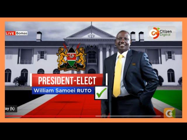 IEBC declares William Ruto Kenya's fifth president