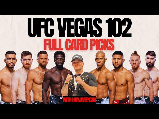 UFC Vegas 102 Cannonier vs. Rodrigues Full Card OFFICIAL PICKS