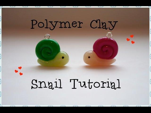 EASY Polymer Clay Snail Charm Kawaii Tutorial Beginners