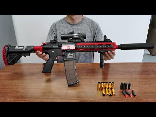 M416 Automatic Shell Ejecting Soft Bullet Toy Gun Unboxing 2022