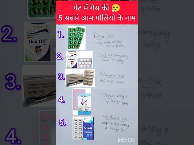 5 most common stomach gas tablet ‍ गैस की गोली  @tanya_yadav_783 