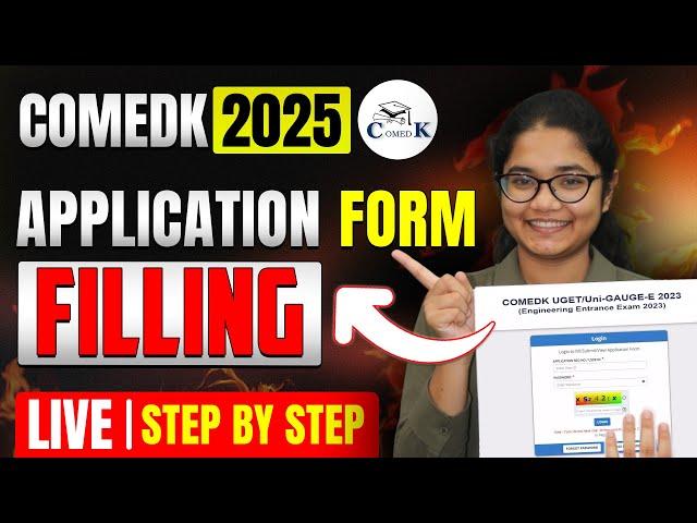 COMEDK Form Fill Up 2025 - Application Form Step-By-Step LIVE Demo 