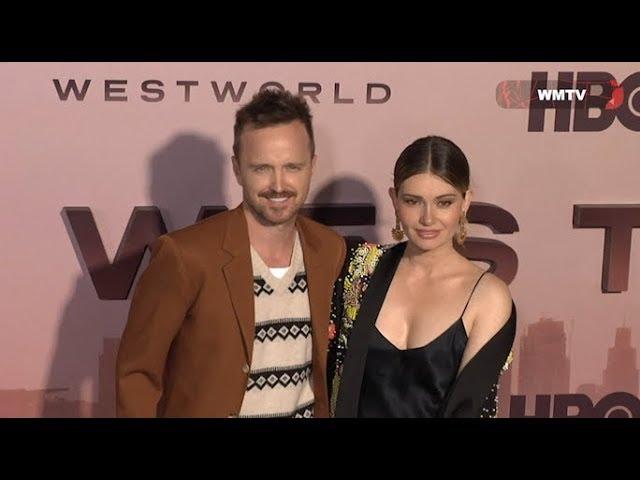 Aaron Paul and Lauren Parsekian arrive at HBO's 'Westworld' Season 3 premiere