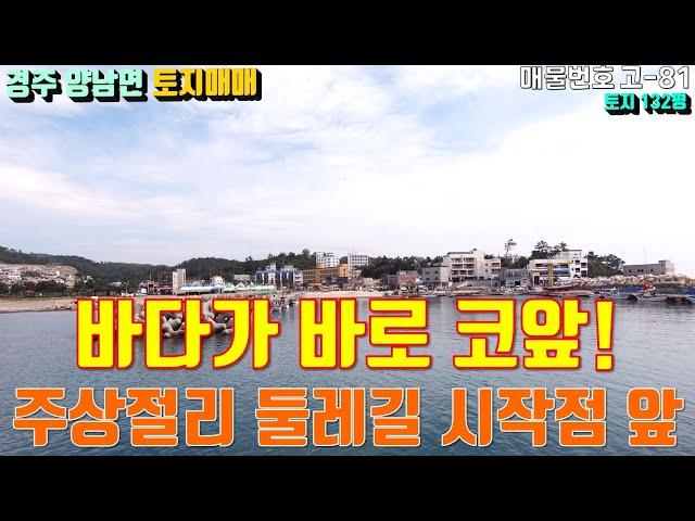 [매물번호 고-81] [ 토지매매 ] 경주 주상절리 인근 하서항 바다가 바로 코앞 토지매매 / 주상절리 둘레길 시작점 바로 앞 위치