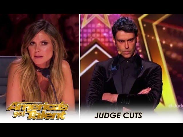 Lioz Shem Tov: Expert MENTALIST Tries To Break a SMILE Out Of Heidi Klum | America's Got Talent 2018