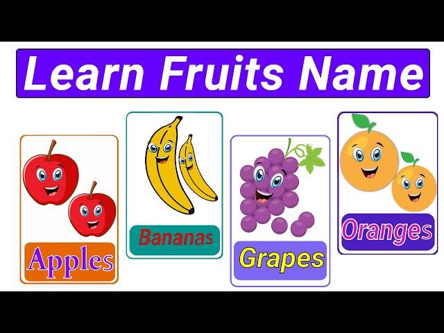 Fruits Name in English with Spelling | Kids Learning Fruits | Preschool Learning Learning