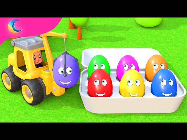 Learn colors with Box of Surprise Eggs | BluLoo Nursery Rhymes & Kids Songs