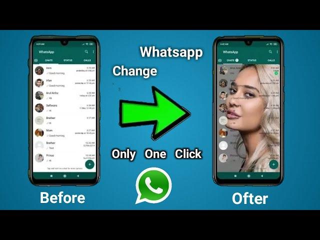 How to change whatsapp background with one click || Telugu Tech Pro