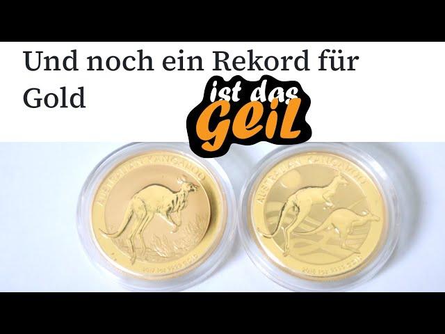 Ein weiterer Rekord für GOLD!!!! Goldpreis Münzen Barren Anlagegold!!