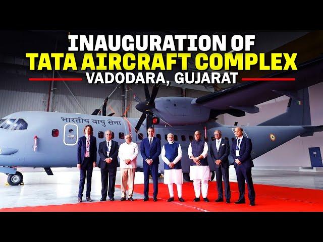 PM Modi, Spanish President Pedro Sanchez jointly inaugurate TATA Aircraft Complex |Vadodara, Gujarat