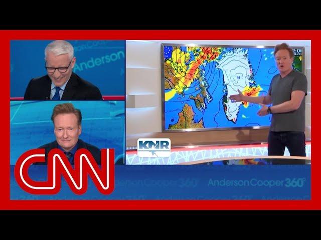 Conan's Greenland weather report cracks up Anderson Cooper