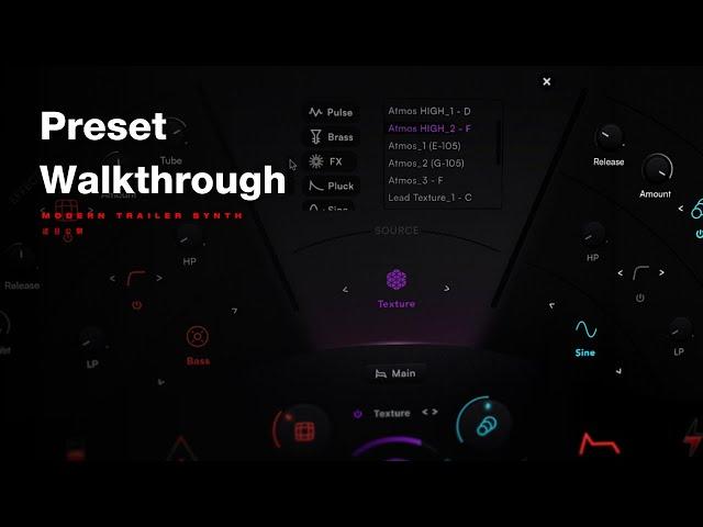 UNITY Modern Trailer Synth  - Preset walkthrough