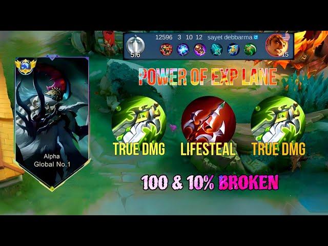 SORRY GATOTKACA U R MY FOOD | ALPHA EXP LANE BEST BUILD 2025 | BUILD TOP 1 GLOBAL ALPHA