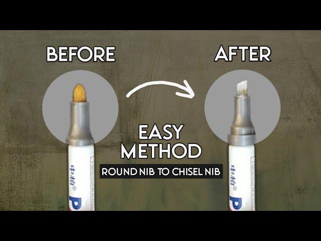 SHARPEN Your Paint Marker to a Chisel Nib in Seconds