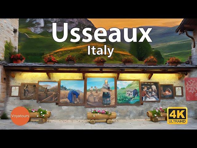 Usseaux, Italy - Walking Tour (4K UHD)