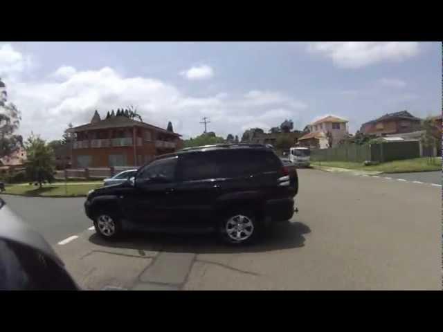 Motorbike close call, Sydney Australia