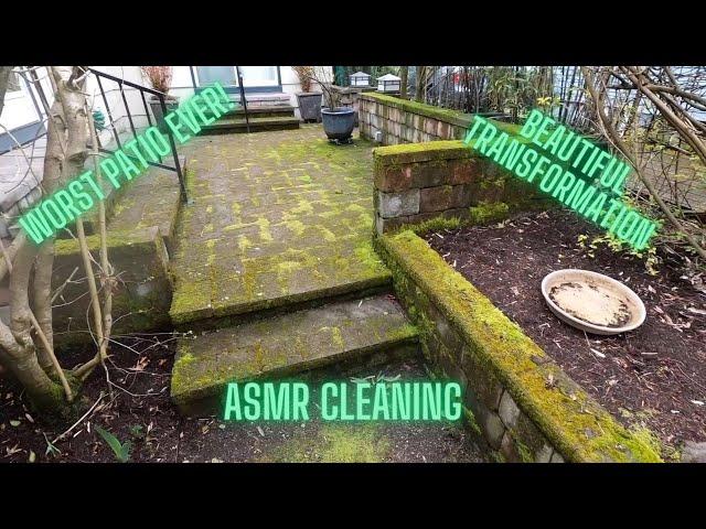 Worst Patio Ever! Extreme ASMR Pressure Washing, #satisfying, #asmr, #pressurewashing ,