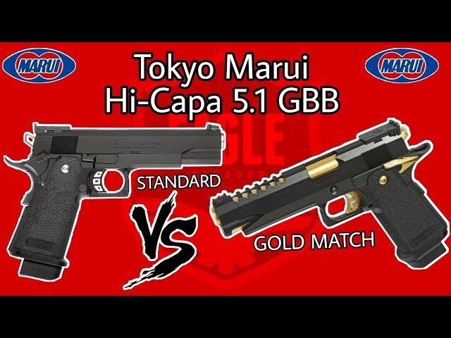 TM - Tokyo Marui - HI-CAPA 5.1 - Review &  Test ( Standard version & Gold Match )