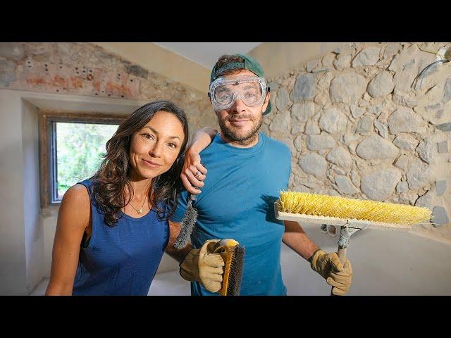 Beginning THE HARDEST PROJECT inside our OLD STONE HOME in Portugal