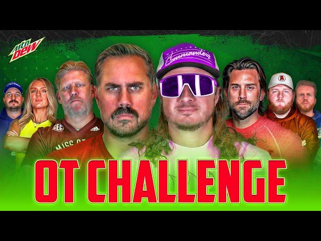 Barstool Employees Rep Their Schools in CFB OT Challenge | Presented by Mtn Dew