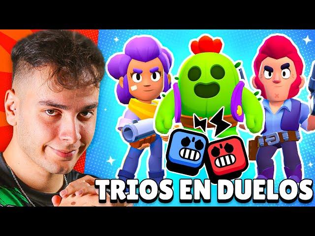 JUGANDO TODOS LOS TRÍOS de BRAWLERS en DUELOS !! SUFRIMIENTO EXTREMO VS RATAS !!