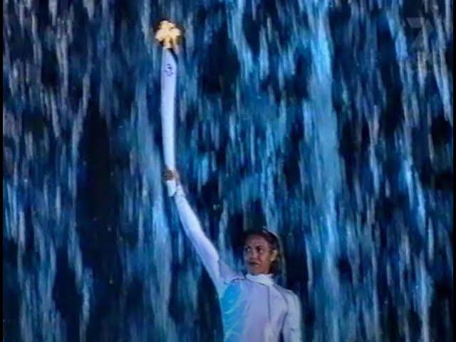 2000 Olympics Opening - Cathy Freeman lights the cauldron