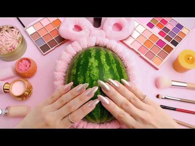ASMR Makeup on Watermelon (No Talking)