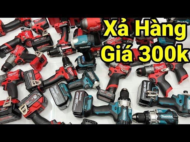 Xả Hàng Milwaukee Makita FLEX Giá 290k Khoan Pin Xài Lướt 98%