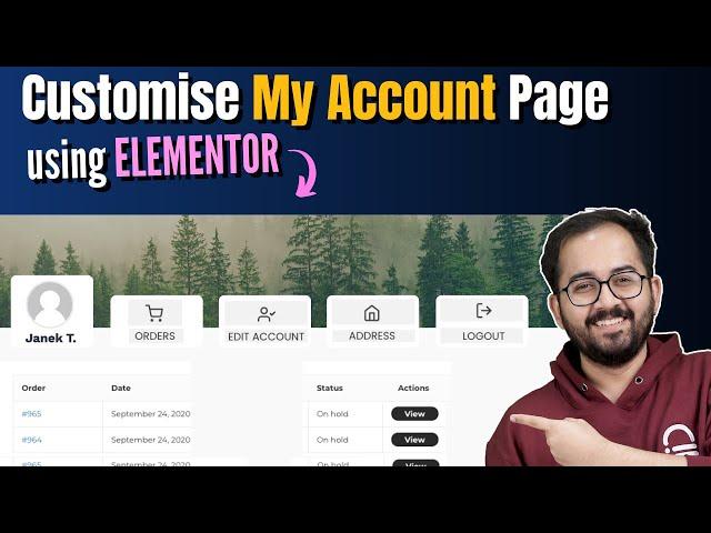 Use Elementor to Customise WooCommerce “My Account” Page