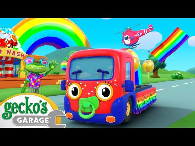 Rainbow Carnival Dress Up | Gecko's Garage | Moonbug Kids - Color Time
