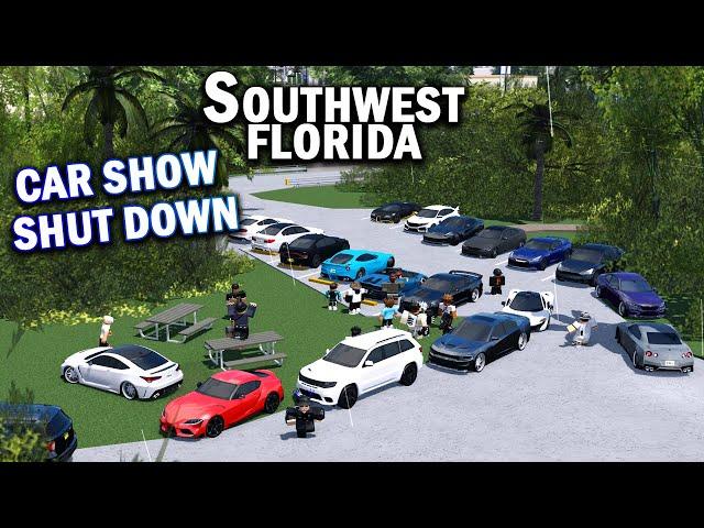 COPS SHUT DOWN CAR MEET!! || ROBLOX - Southwest Florida Roleplay