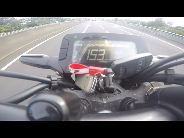 Top speed cb125r (153kmh)