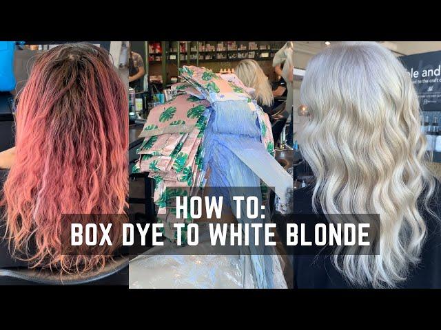 Box Dye to White Blonde Hair Transformation in one day: Sallys box dye removal tutorial