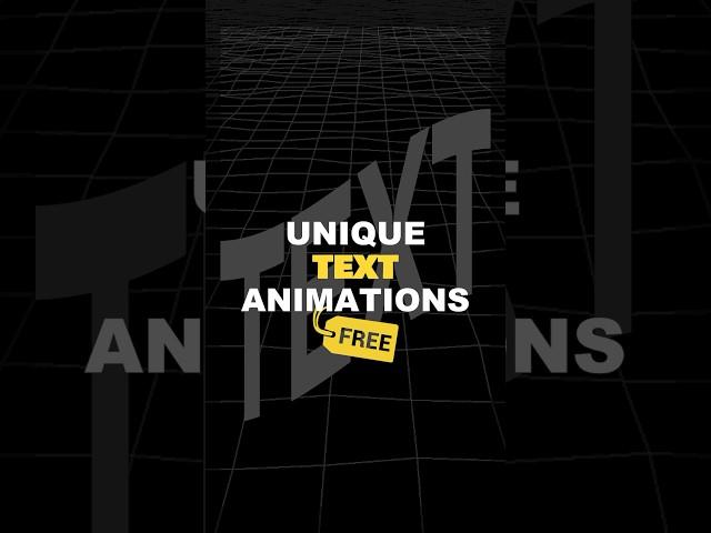 Unique text animations for free! #editing #shorts #text