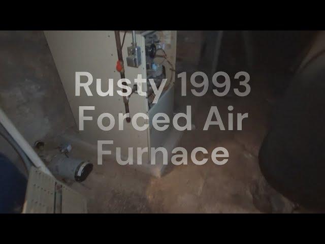 Rusty 1993 Forced Air Furnace. #furnace #furnaces #furnacerepair #hvac#realestate#reality#realtor