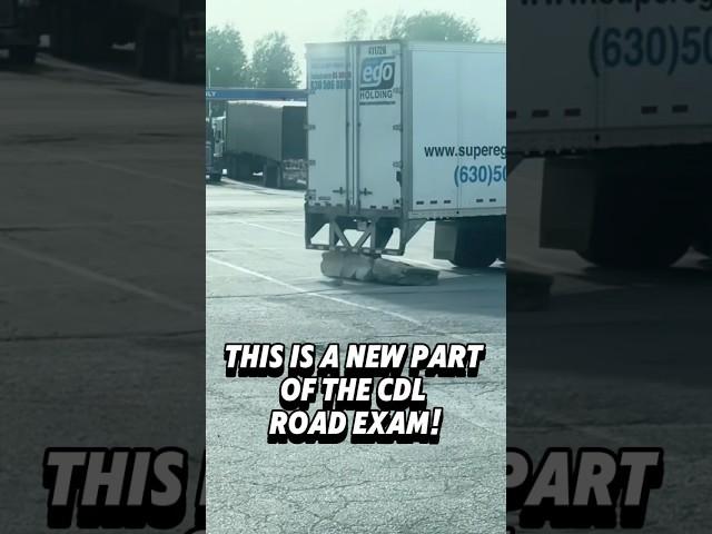 This is a new part of the CDL road exam for new truck drivers. #trucking #trucker #semi