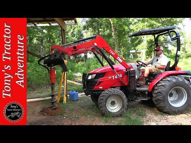 Do Front Mount Augers Work? - Pole Barn Post - Sawmill Shed Build Part 2