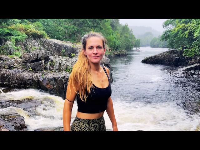 Scottish waterfall walks and wild swimming  solo female exploring beautiful Perthshire