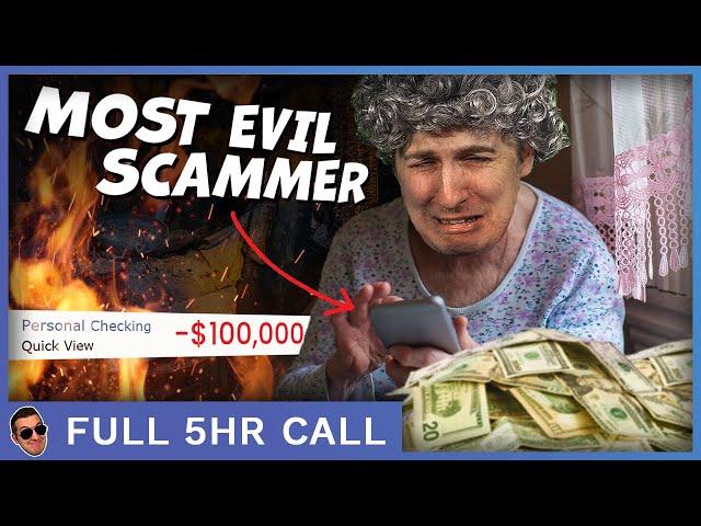 The Most Evil Scammer I've Ever Called (Full 5hr Call)