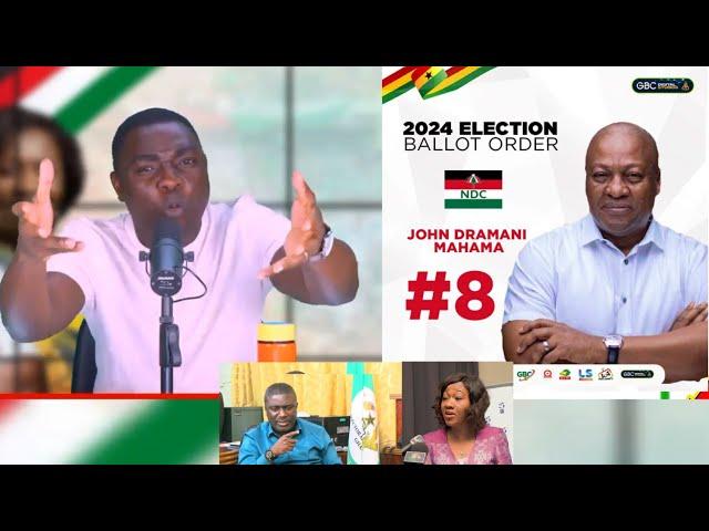 Kelvin Taylor ángrily reacted to Mahama's number 8 and how NPP got number 1 on the ballot paper