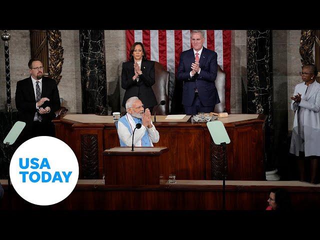 Indian PM Modi meets with Biden and gives speech to Congress | USA TODAY