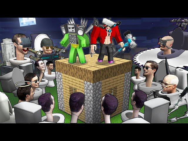 JJ and MIKEY vs SKIBIDI TOILETS ARMY in Minecraft! (Maizen)