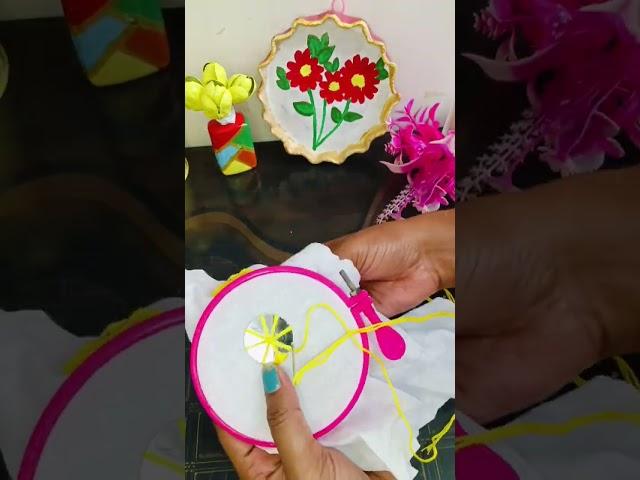 beautiful mirror earing diy# handmade #trending #ytshorts #@radha'screation