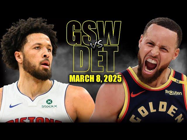 Golden State Warriors vs Detroit Pistons Full Game Highlights - March 8, 2025 | NBA Regular Season