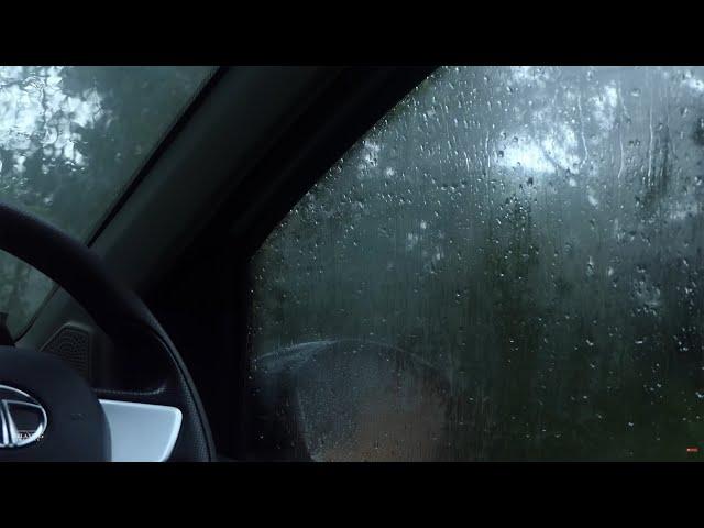 Stormy Rain & Thunder from Inside Car | Help Study, Meditation, PTSD, Insomnia & Tinnitus