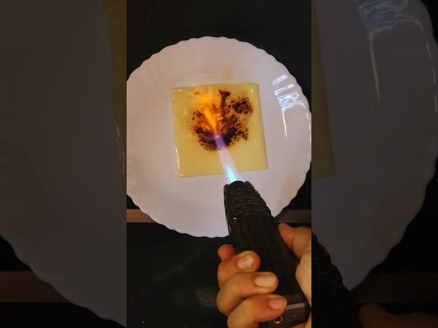 LIGHTER VS CHEESE - YOU WON'T BELIEVE HOW IT MELTS! #shorts #subscribe #satisfying #burntest #viral