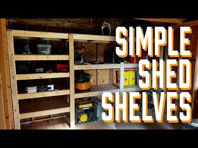 Simple Shed Storage Shelves