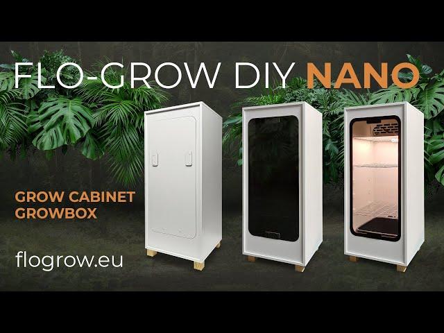 EN Smart cabinet growbox FLO grow nano with samsung lm281b lamp, Wifi, Carbon filter