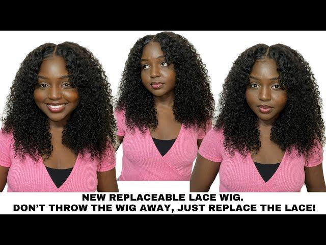 NEW REPLACEABLE LACE WIG. DON'T THROW THE WIG AWAY, JUST REPLACE THE LACE!