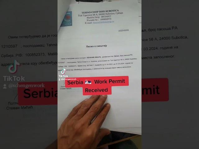 Serbia  Work Permit Received For Nepali Candidates. Interested Agent & Agency Contact Us.